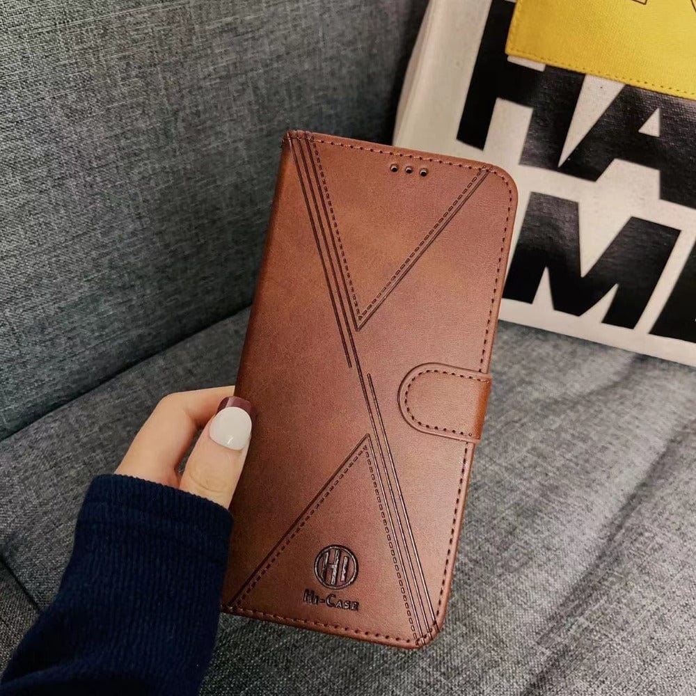 Hi Case Premium Leather wallet flip Cover for OPPO A16 Mobiles & Accessories
