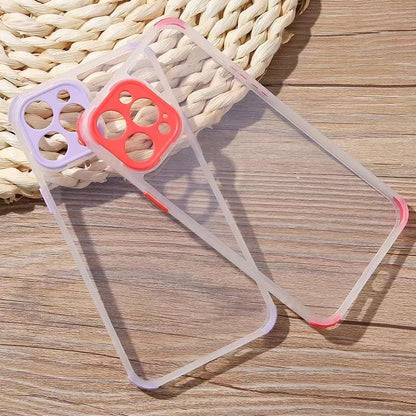 iPhone 13 Colorful Lens Protect Matte Transparent With Four Corner Bumper Phone Case Mobiles & Accessories