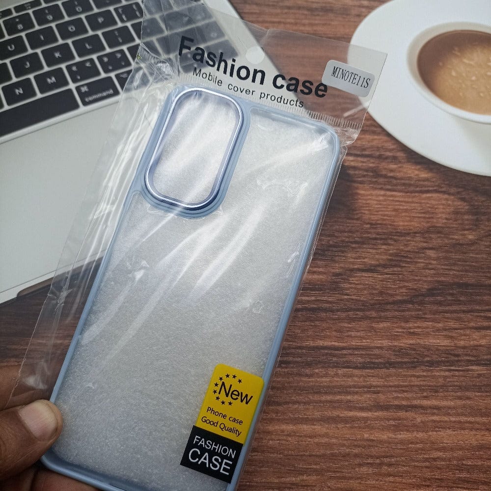 Luxury Metal Camera Frame & Buttons Clear Phone Case for Redmi Note 11/11s Mobiles & Accessories