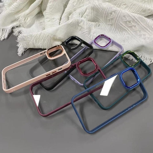 Luxury Metal Camera Frame & Buttons Clear Phone Case for Samsung Galaxy A53 5G Mobiles & Accessories