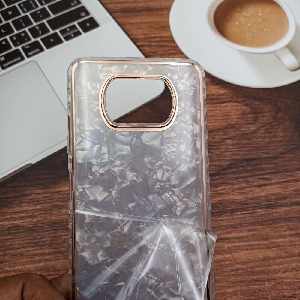 Marble Pattern Back Cover For POCO X3 Phone Case With Pop Up Holder Mobiles & Accessories