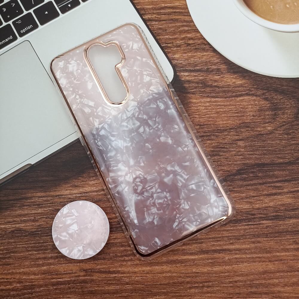 Marble Pattern Back Cover For Redmi Note 8 Pro Phone Case With Pop Up Holder Mobiles & Accessories