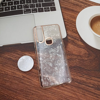 Marble Pattern Back Cover For Vivo V15 Phone Case With Pop Up Holder Mobiles & Accessories
