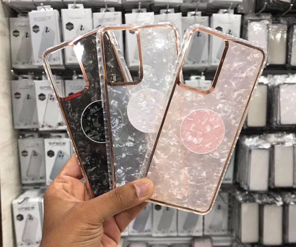 Marble Pattern Back Cover For Vivo V15 Pro Phone Case With Pop Up Holder Mobiles & Accessories