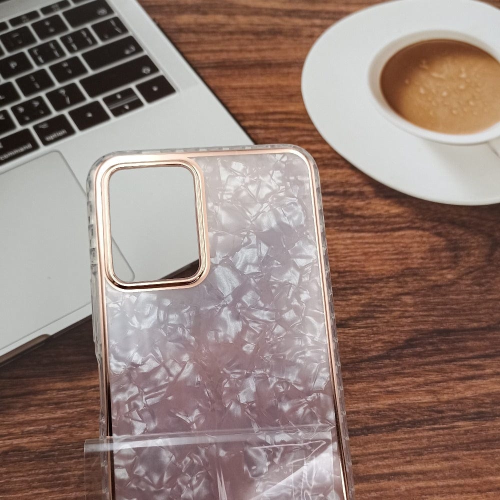 Marble Pattern Back Cover For Vivo Y21/Y33s Phone Case With Pop Up Holder Mobiles & Accessories