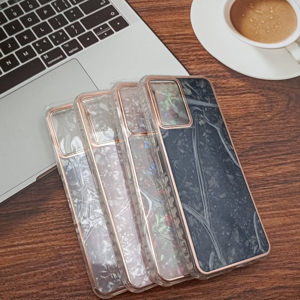 Marble Pattern Back Cover For Vivo Y75 5G/T1 5G Phone Case With Pop Up Holder Mobiles & Accessories