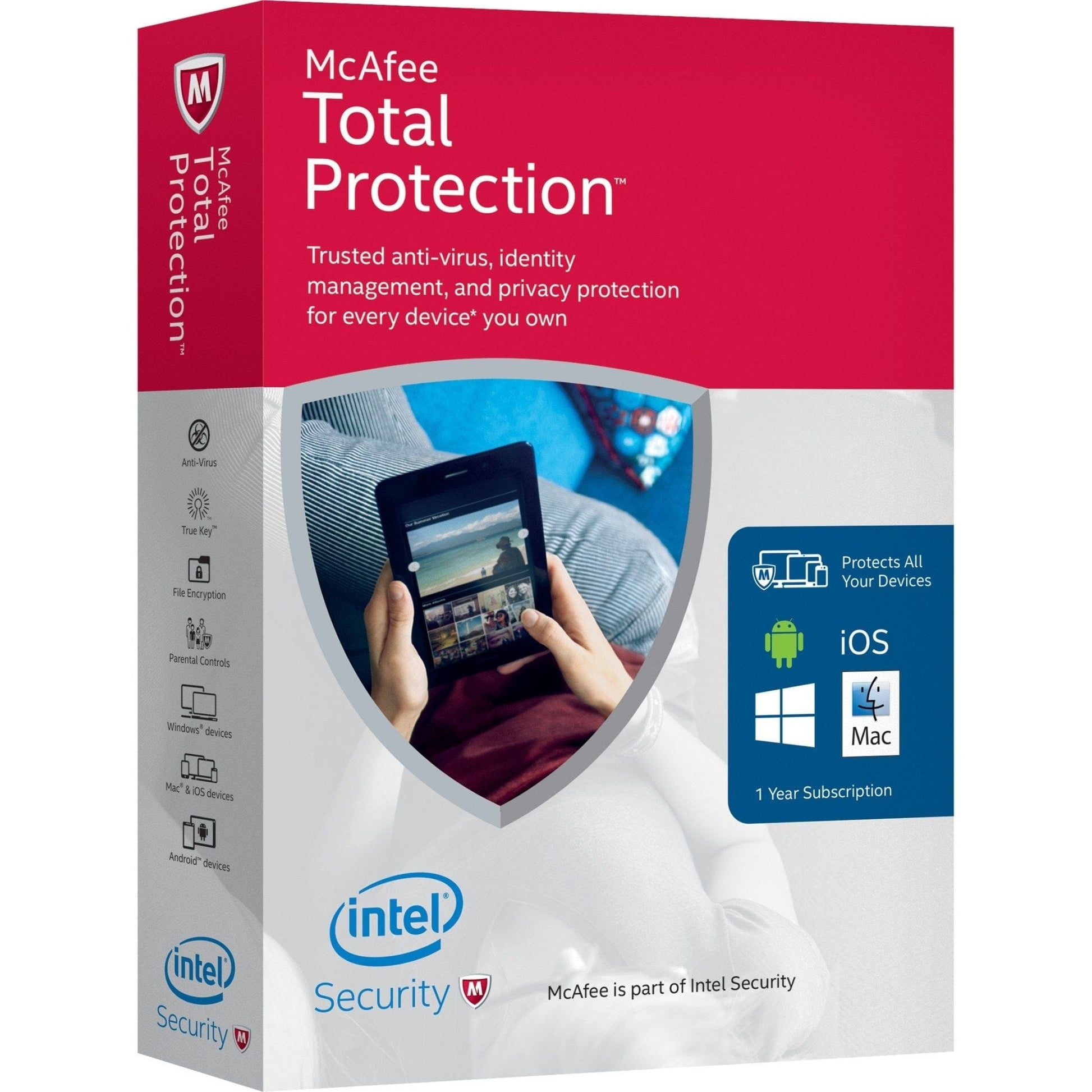 McAfee Total Protection (1 User)/1 Year Antivirus & Security Software