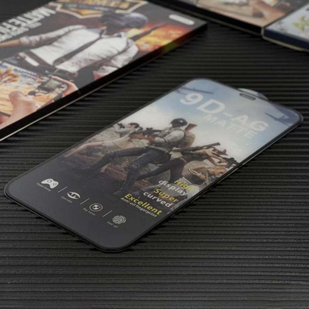 Moto e7 Power Full Screen Anti Fingerprint 9D-AG Matte Tempered Glass Screen Protector Mobiles & Accessories