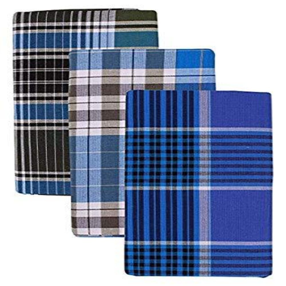 SANGU MARK Men's Cotton Lungies (Pattern May Vary, Multicolour) Apparel & Accessories