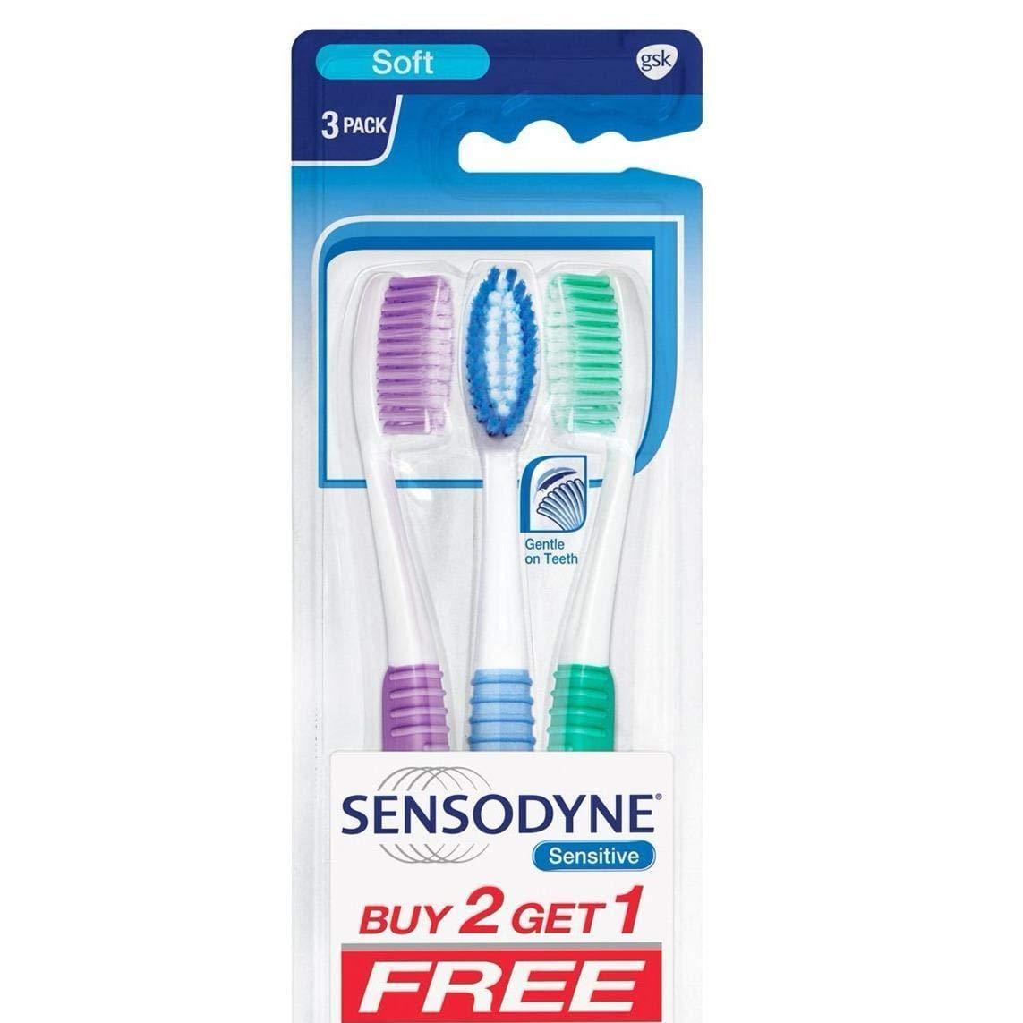 Sensodyne Sensitive Toothbrush (2+1 Pack) Oral Care