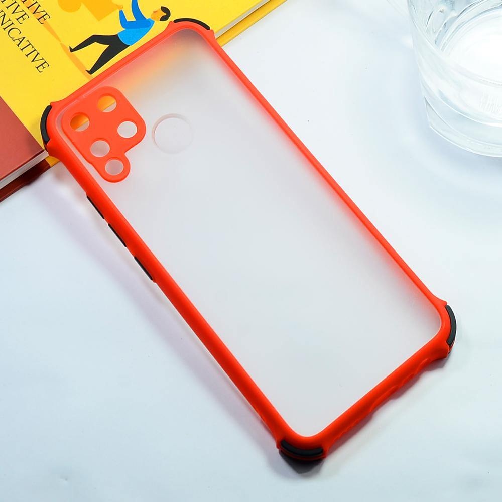 Shockproof Smoke Case For Realme C15 Mobile Cover Red Onezeros.in