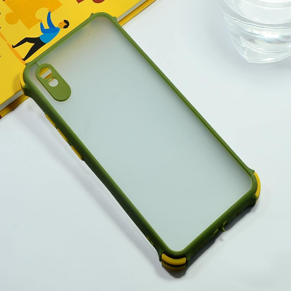 Shockproof Smoke Case For Redmi 9A Mobile Cover Army Green Onezeros.in