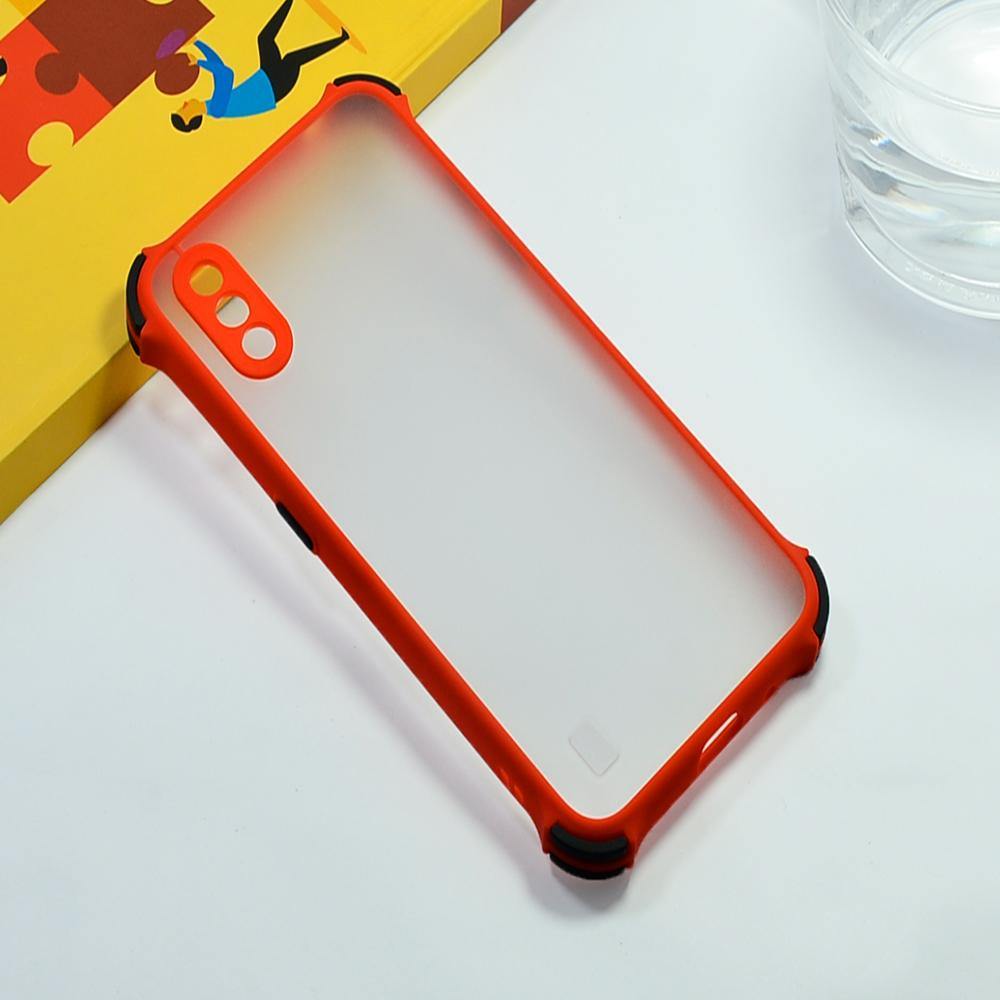 Shockproof Smoke Case For Samsung Galaxy M01 Mobile Cover Red Onezeros.in