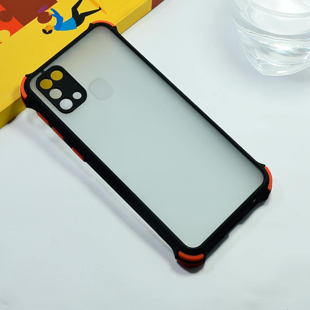 Shockproof Smoke Case For Samsung Galaxy M31 Mobile Cover Black Onezeros.in