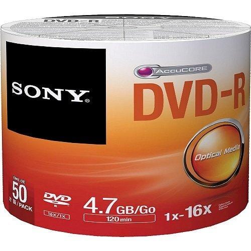 Sony Blank Recordable DVD-R 50 Pack Computer Accessories