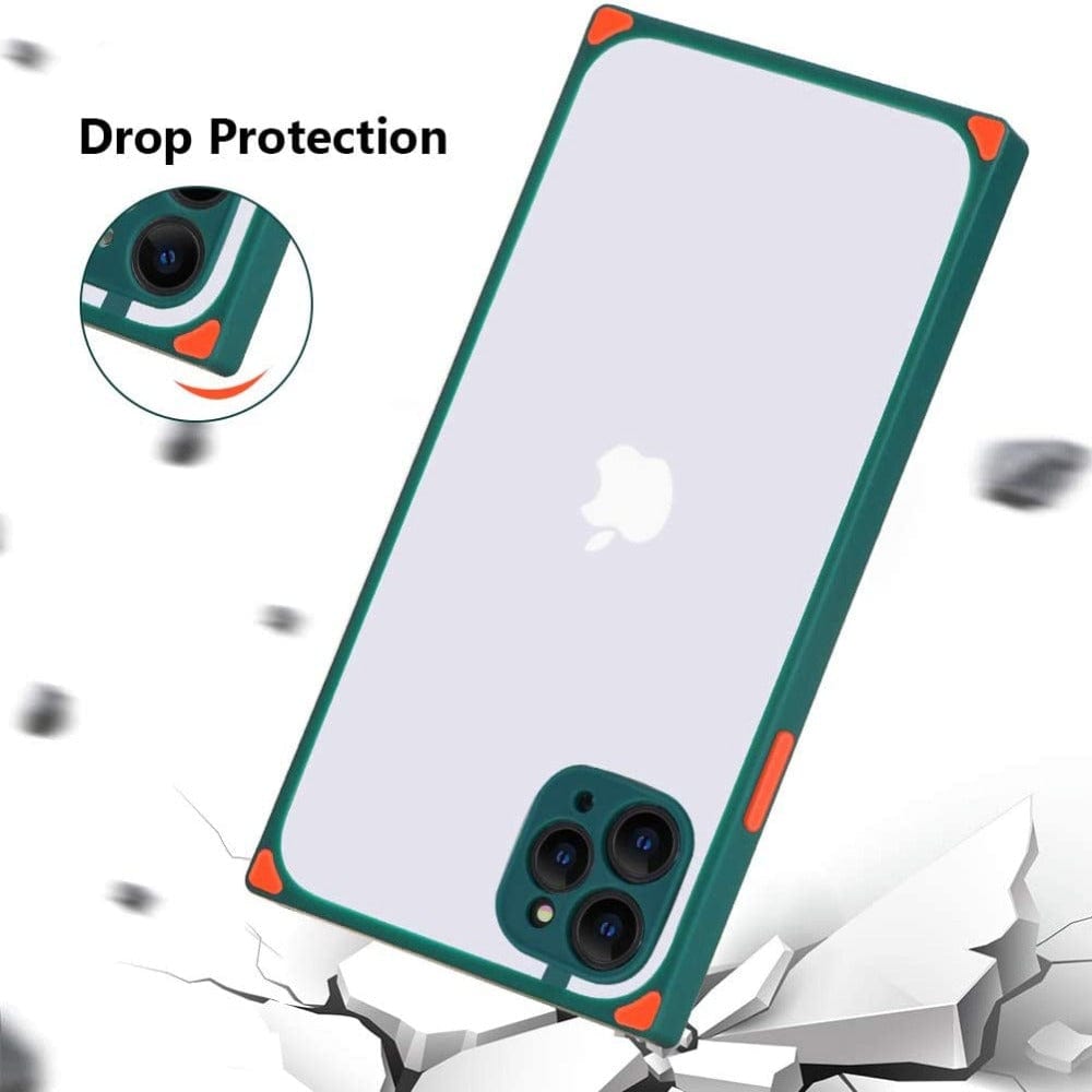 Squared Frosted Matte Smoke Case for Oppo A5s Shockproof Matte back Cover Mobiles & Accessories