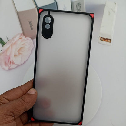Squared Frosted Matte Smoke Case for Redmi 9A/9i Shockproof Matte back Cover Mobiles & Accessories