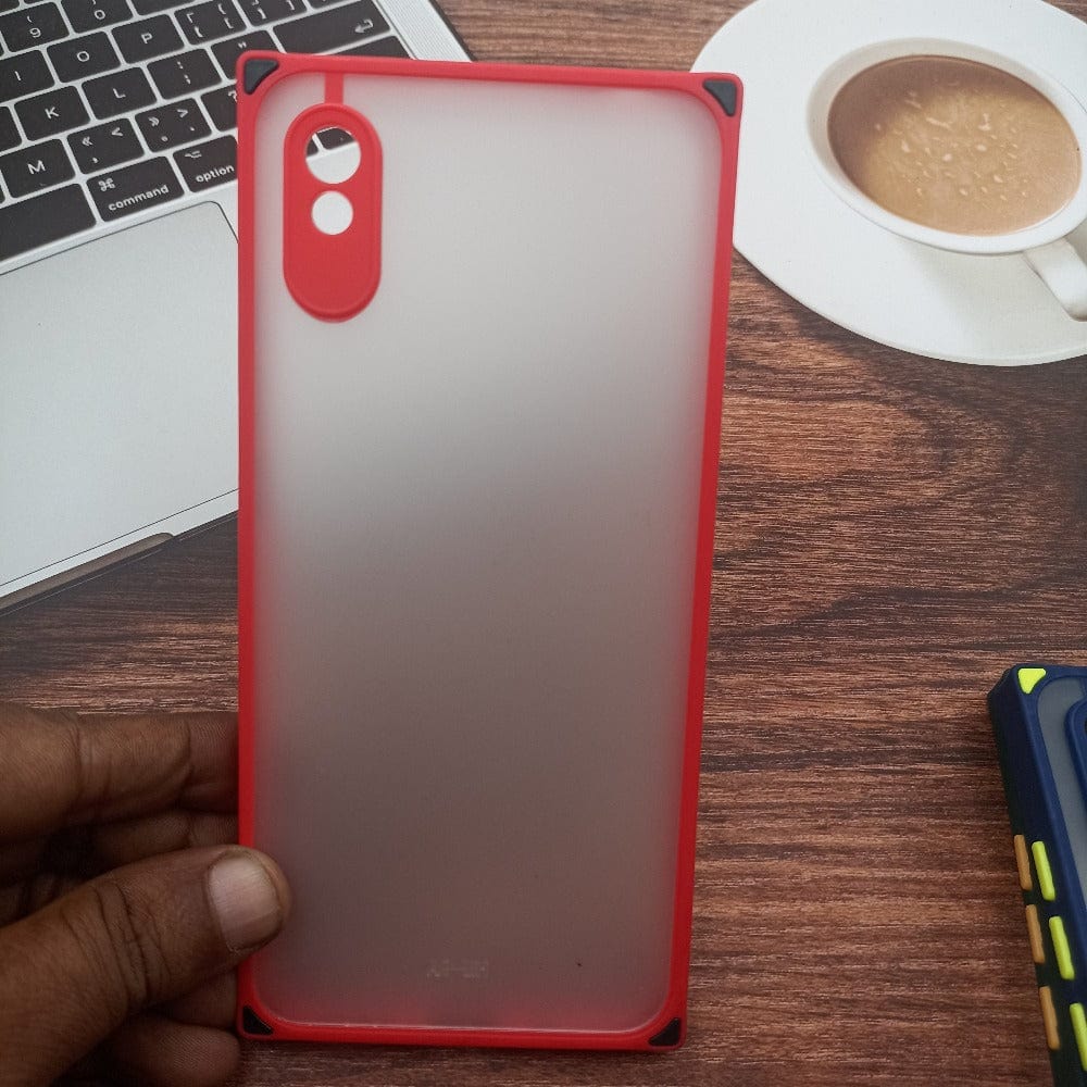 Squared Frosted Matte Smoke Case for Redmi 9A/9i Shockproof Matte back Cover Mobiles & Accessories