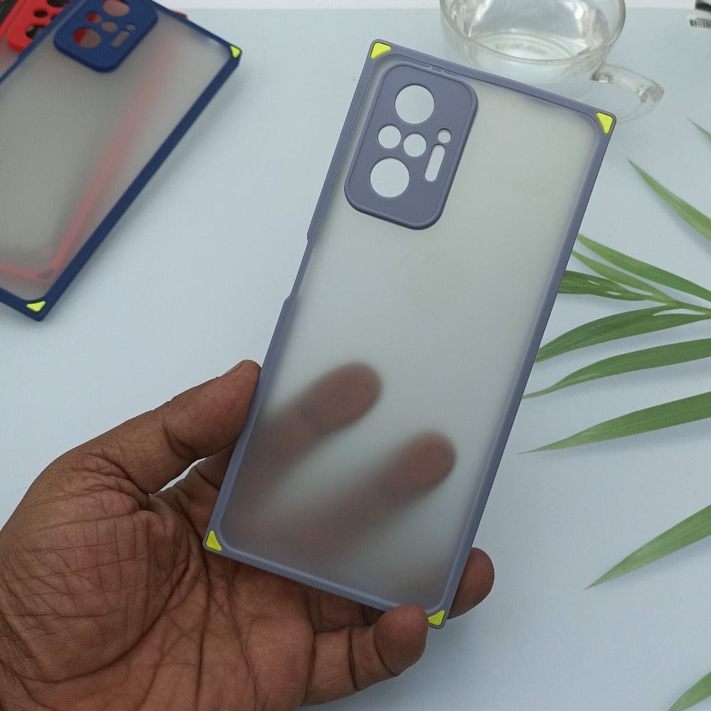 Squared Frosted Matte Smoke Case for Redmi Note 10 Pro/Max Shockproof Matte back Cover Mobiles & Accessories