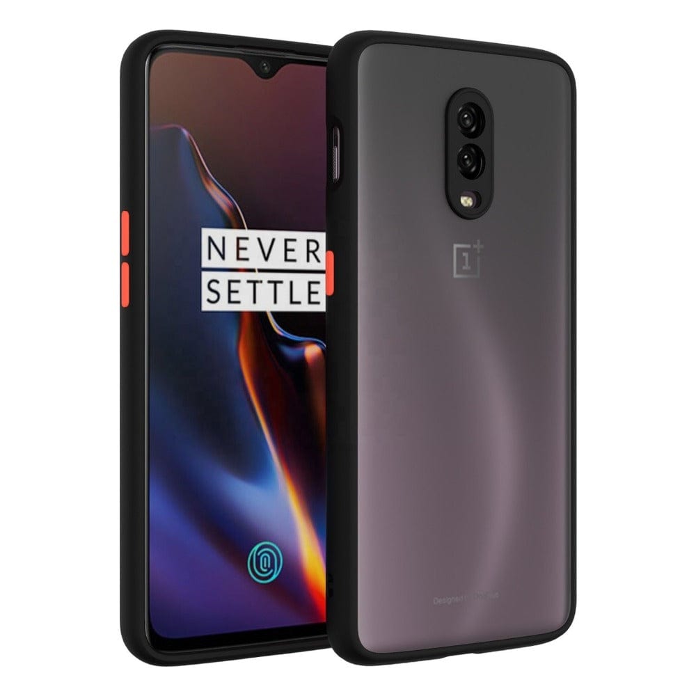 Translucent Frosted Smoke Mobile Cover for OnePlus 6T Camera Protection Phone Case Mobiles & Accessories