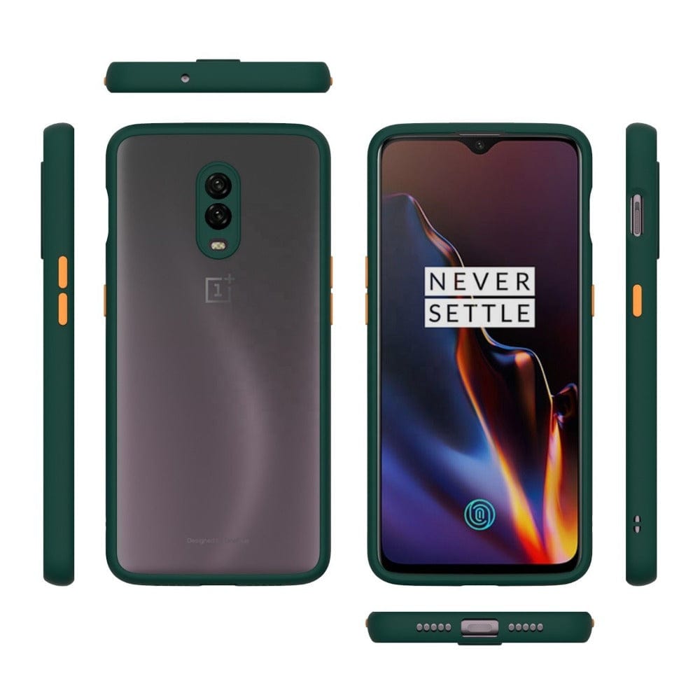 Translucent Frosted Smoke Mobile Cover for OnePlus 6T Camera Protection Phone Case Mobiles & Accessories