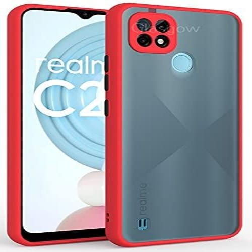 Translucent Frosted Smoke Mobile Cover for RealMe C21Y/C25Y Camera Protection Phone Case Mobiles & Accessories