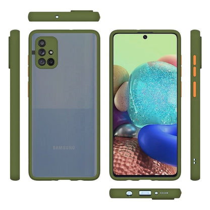 Translucent Frosted Smoke Mobile Cover for Samsung A51 Camera Protection Phone Case Mobiles & Accessories