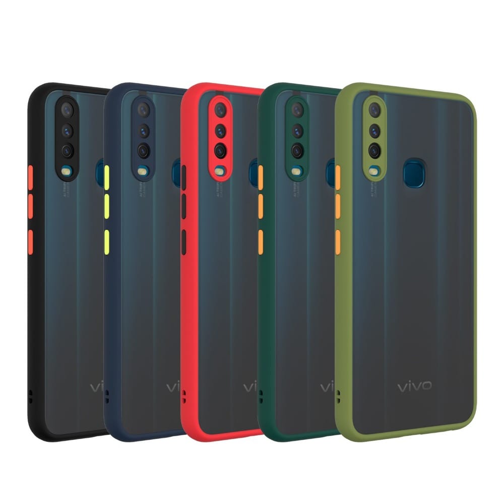 Smoke Case for Vivo Y12/Y15 Back Cover with Camera Protection Phone Case Mobiles & Accessories