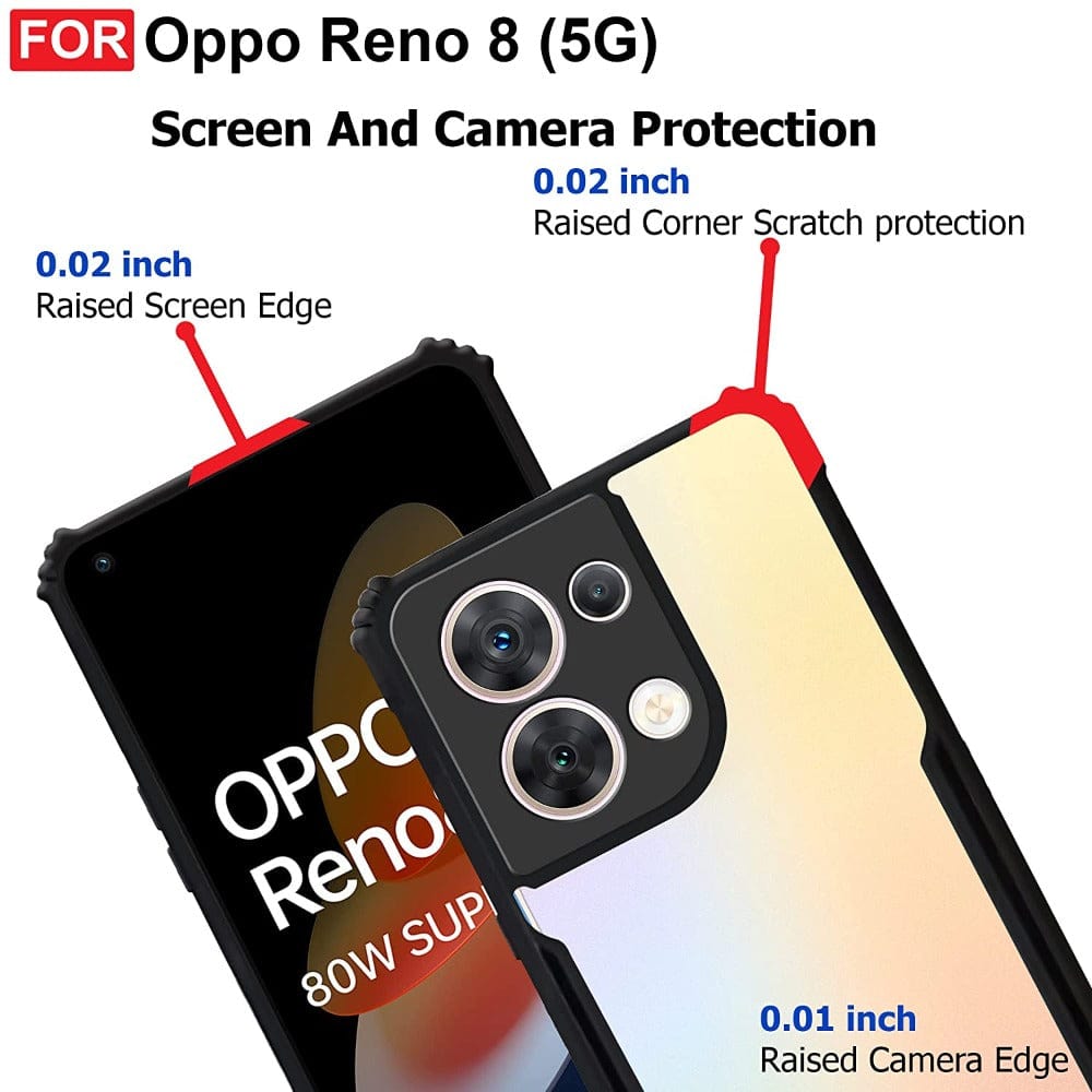 Transparent Hybrid Shockproof Phone Case For OPPO Reno 8 Pro 5G Mobile Covers