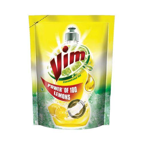 Vim Gel Dish Wash Pouch Lemon Household Cleaning Products
