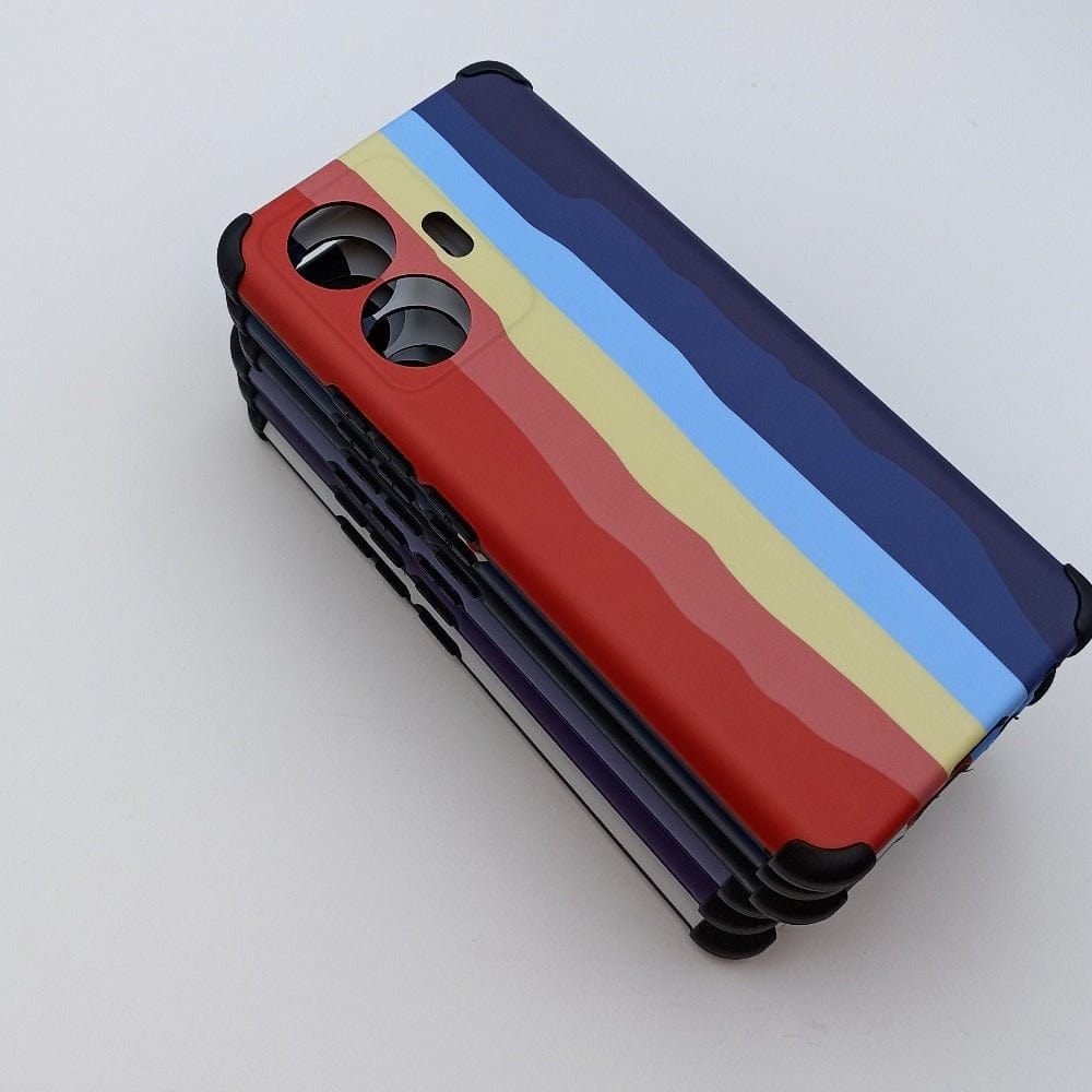 Vivo T1 44W/iQOO Z6 44W Rainbow Pattern Shockproof Phone Back Case Mobiles & Accessories