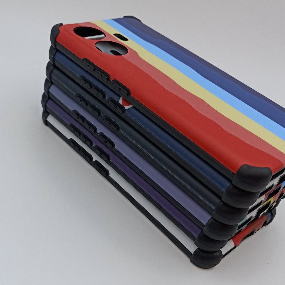 Vivo T1 44W/iQOO Z6 44W Rainbow Pattern Shockproof Phone Back Case Mobiles & Accessories