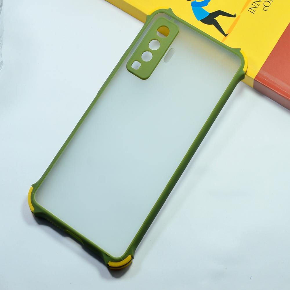 Vivo x50 Air cushion Shockproof Smoke Transparent Phone Case Mobiles & Accessories
